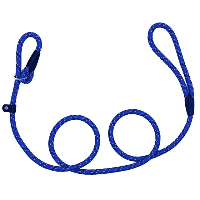 Slip Lead Dog Leash, Full Reflective Slip Knot Dog Training Leashes, Heavy Duty Adjustable Pet Nylon Slip Loop Leash for Small Medium Large Dogs