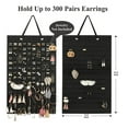 thumbnail image 4 of Hanging Earring Organizer, Wall Mounted Earring Holder, Holds Up To 300 Pairs, Felts Earrings Storage Organizer, Earring Display Hanging Organizer for Home Bedroom Wall Door, 4 of 4