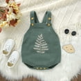 thumbnail image 2 of Adeawade Baby Girls Rompers 9-12 Months Floral Pattern Knit Sweater Romper Sleeveless Bodysuit Clothes Lovely Onesie Green, 2 of 9