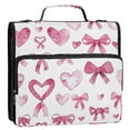 thumbnail image 2 of ALAZA Zipper Binder Bows and Hearts 3 Ring Trapper Keeper File Folder Organizer Bag, 2 of 8