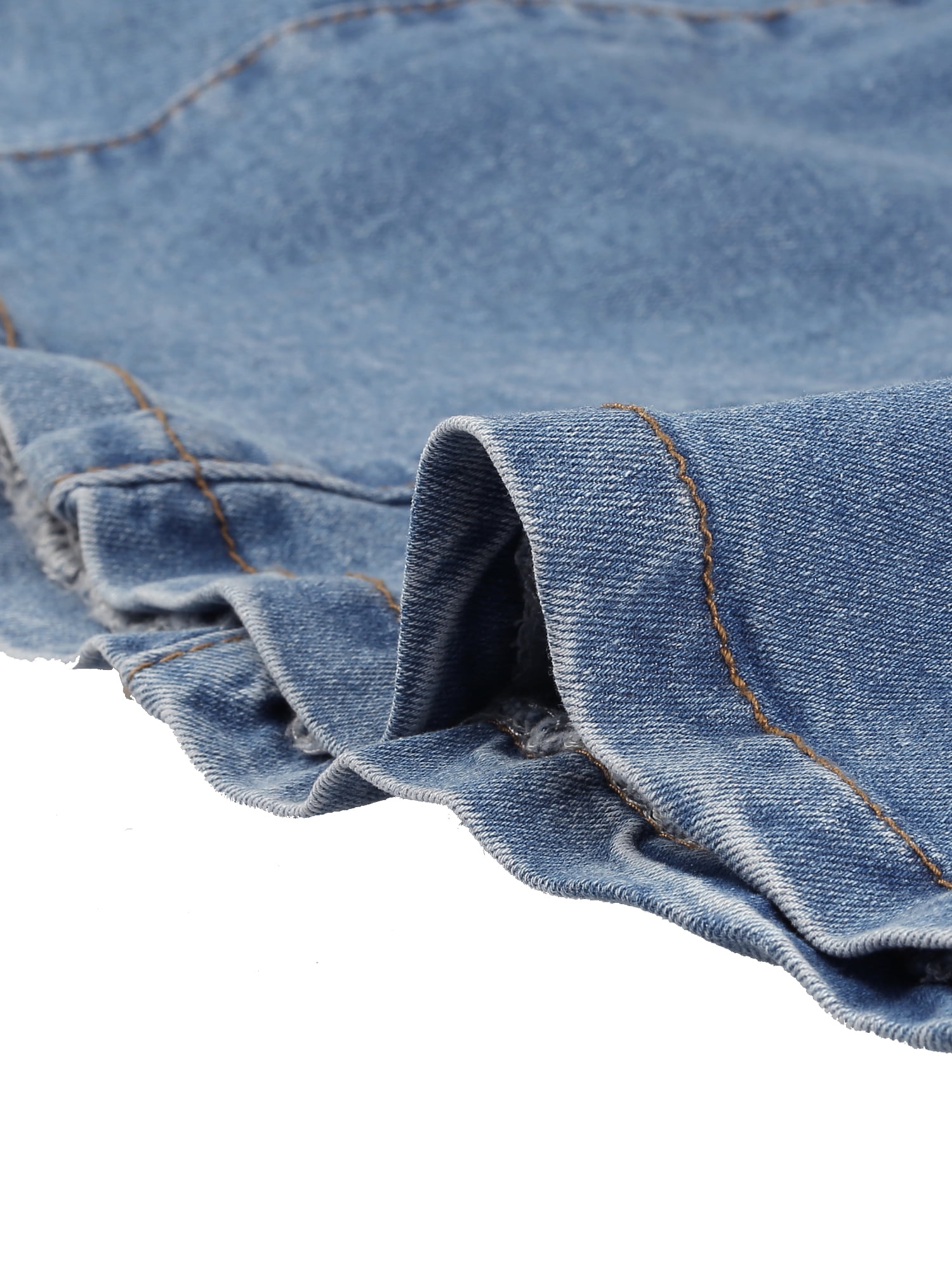 DARING DIVA Women's High Waisted A-Line Flared Midi Denim Skirt XL Blue