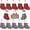 Classic Plaid 24pcs, variant on Mini Christmas Stockings, 24 Pack Small Buffalo Plaid Stocking Snowflake Stockings Bulk for Christmas Tree Ornament Decorations Gift Holder(8Inches)
