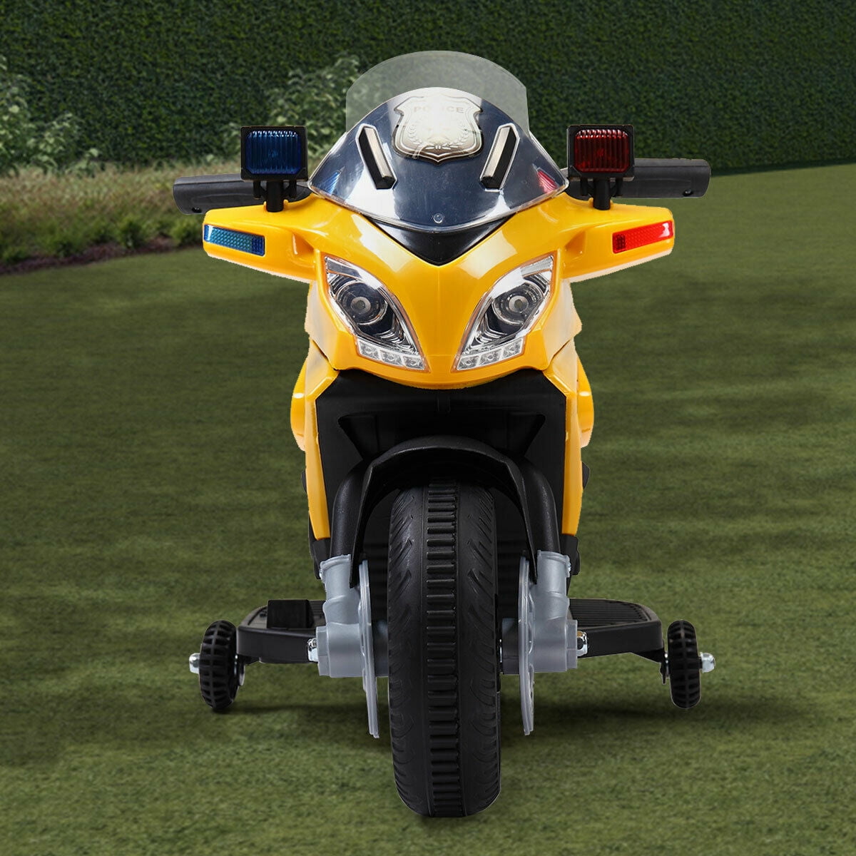 Private Jungle Kids Ride on Motorcycle, Red 6V Battery Powered 4 Wheels Motorcycle Toy for Children Boys & Girls,Yellow
