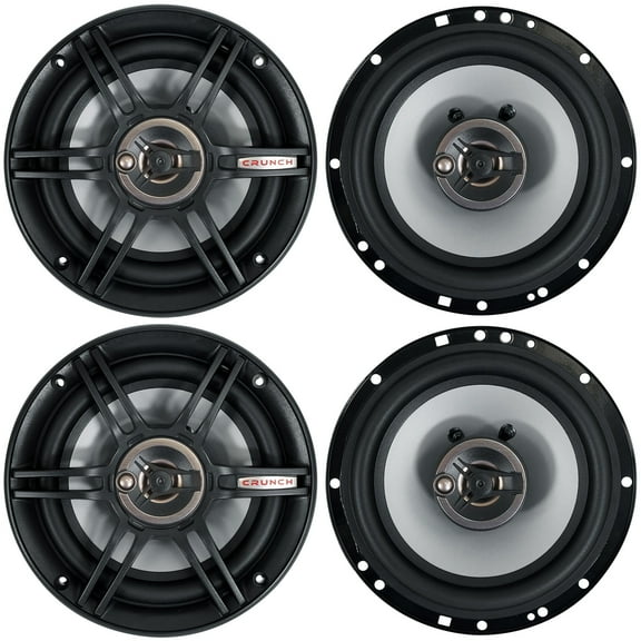 Crunch Car Audio 3 Way Speakers 225 Watt 75 Watt, CS653, 4 Pack