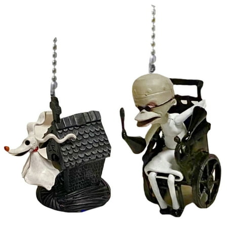 Nightmare Before Christmas Zero & Dr Finkelstein Fan Lamp Pull Chain Figure Pvc