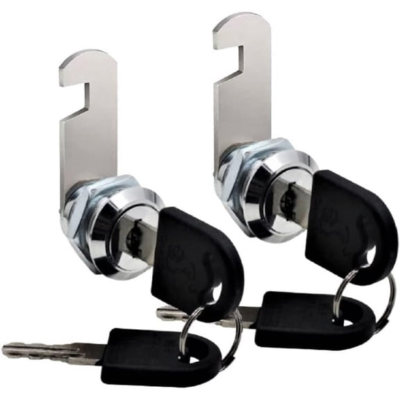 Us General Cabinet Replacement Keyed Cabinet Locks Alike Keyed 3/4 Cylinder Cam Locks 5/8 inch Mailbox Lock Replacement 16mm for Cabinet Security RV Mailbox Toolbox Locks 2Pack