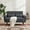 Dark Gray, variant on Pingliang Home Loveseat Small Sofa Modern Linen Fabric 2 Seat Couch Tufted Love Seat with 2 Throw Pillows for Small Space Living Room Bedroom Apartment Office Studio