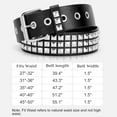 thumbnail image 5 of Studded Belt Goth Belt for Women and Men Metal Punk Belt Scene Style Cool Belts for Jeans, 5 of 7