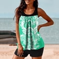 thumbnail image 6 of Nrmvnmi Tankini Swimsuits for Women 2 Piece Bathing Suits Floral Prints Round Neck Swim Tank Top with Boy Shorts Modest Swimwear Mothers Day Gifts, 6 of 6