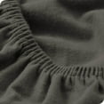 thumbnail image 4 of Bare Home Flannel Fitted Sheet, 100% Cotton, Heavyweight, Deep Pocket, Full XL, Gray, 4 of 5
