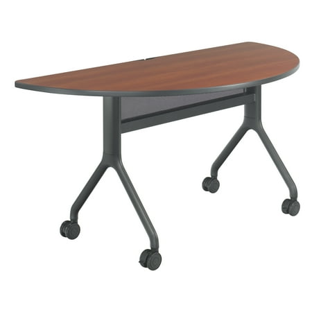 2035cybl Rumba Office Furniture 60 Inch X 30 Cherry Top With 2035cybl Rumba Office Furniture 60 Inch X 30 Cherry Top With Black Base Half Round
