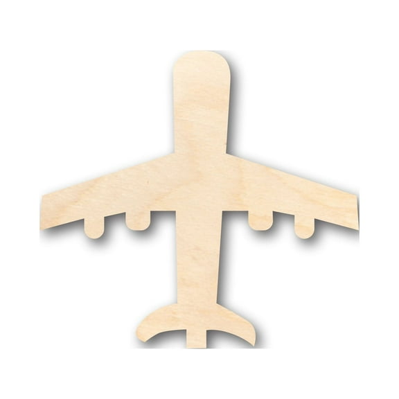 Unfinished Wood Planes Shape - Craft - up to 46" DIY 14" / 1/8"