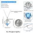 thumbnail image 6 of Beautlace 925 Sterling Silver Rose Heart Necklace,Rose Flower Pendant Necklace Jewelry Birthday Christmas Valentines Mother's Day Gifts for Women Mom-March, 6 of 12