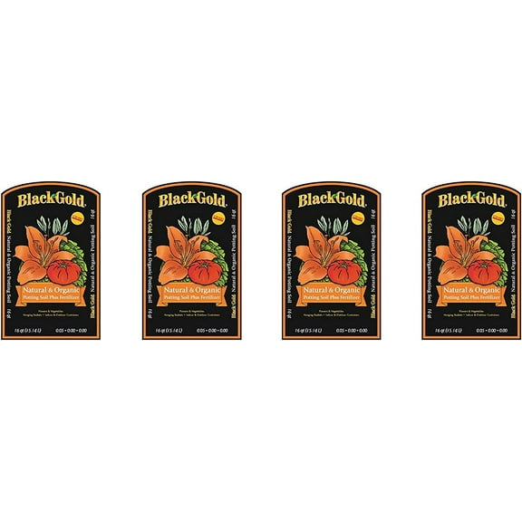 Black Gold 100% Organic Potting Mix Soil, 16 qt., 4 Pack