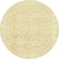 thumbnail image 1 of Ahgly Company Indoor Round Abstract Sun Yellow Oriental Area Rugs, 5' Round, 1 of 6