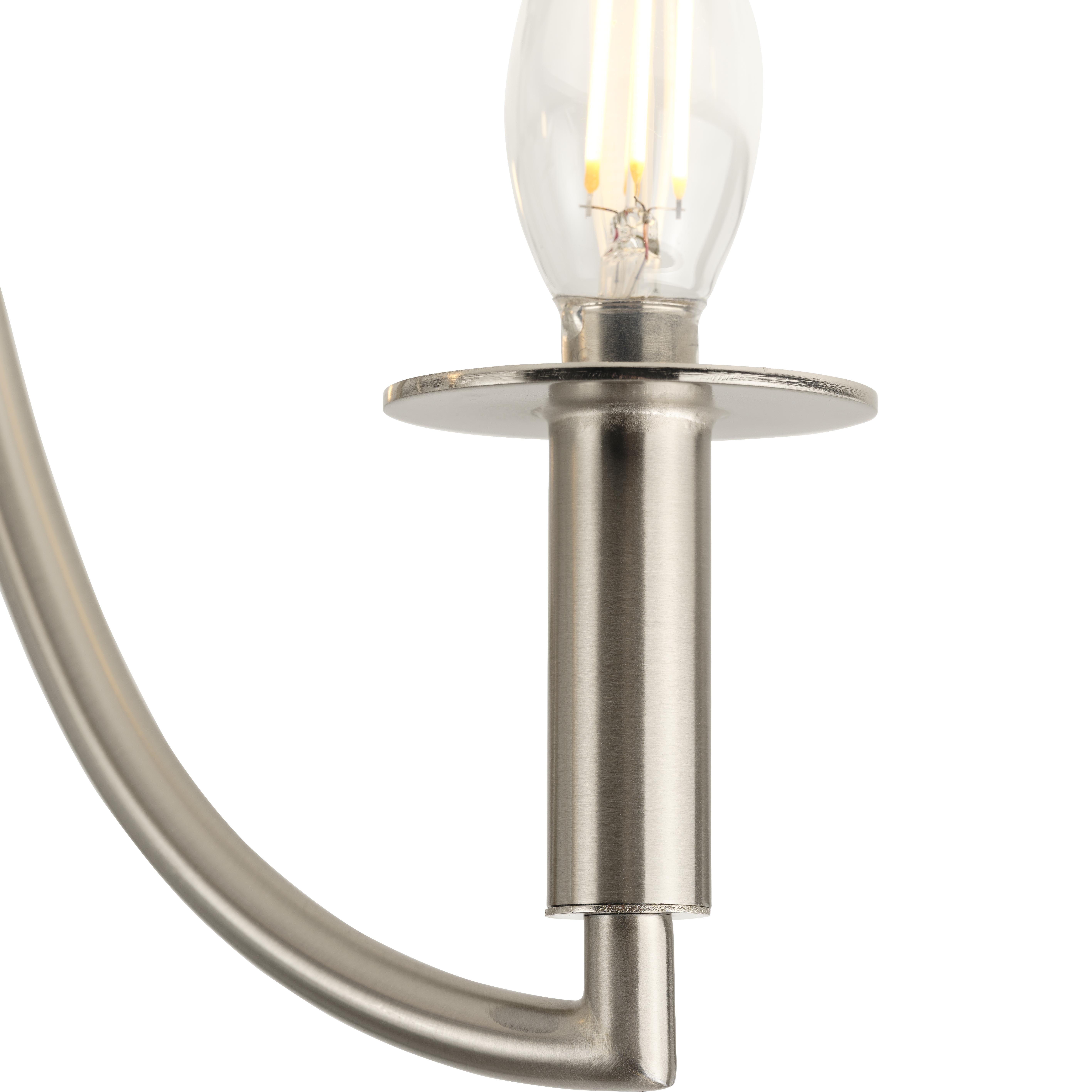 Better Homes & Gardens 12.75 in Satin Nickel 3 Light Semi Flush and Modern Convertible Pendant