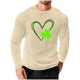 thumbnail image 2 of Amzcrzy - Sudadera Para Hombre, Estilo Informal, Holgada, Elástica, Para Fitness, Para El Hogar, Con Estampado Del Día De San Patricio, Manga Larga, Cuello Redondo, Color Caqui, 5Xl, 2 of 5