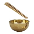 thumbnail image 2 of Cuenco para casa de muñecas perfke accesorios de cocina en miniatura 1/12 dorado, 2 of 9