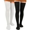 thumbnail image 6 of QIANJIA Women Thigh High Socks Extra Long Cotton Knit Warm Thick Tall Long Boot Stockings Leg Warmers, 6 of 7