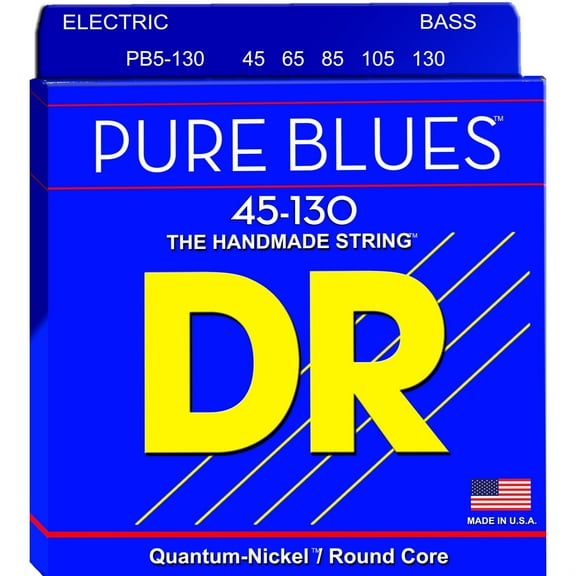 DR Strings PURE BLUES Bass Guitar Strings (PB5-130)