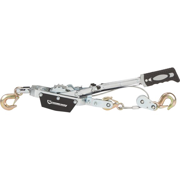 Strongway Heavy-Duty Cable Puller, Single-Line 1-Ton Capacity, Double-Line 2-Ton Capacity