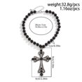 thumbnail image 2 of NICKSUN Vintage Filigree Cross Pendant Pearl Beaded Choker Necklace, Gothic Multi-Layer Imitation Pearl Chain Necklace, 2 of 8