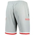 thumbnail image 3 of Men's Mitchell & Ness Silver Ohio State Buckeyes Authentic Shorts, 3 of 3