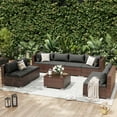 thumbnail image 4 of UDPATIO Patio Furniture Sets, Modular Rattan Outdoor Patio Sectional Furniture Sofa Set, Wicker Patio Conversation Set for Backyard,9PCS, 4 of 9