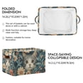 thumbnail image 2 of Yayeee 2 Pack Canvas Storage Basket with Handles for Shelves Fabric Bins Closet Organizer, Flowers Cat, 2 of 8