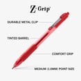 thumbnail image 3 of Zebra Pen Z-Grip Bolígrafo Retráctil, Punta Media De 1,0 Mm, Tinta Roja, Paquete De 18 (22318), 3 of 6
