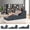 Dark Gray, variant on Yoga Chaise Lounge Indoor, Ergonomic Reading Chair for Adults, Multifunctional Foam Recliner for Living Room,Adjustable Footrests & Lumbar Support Pillow,Yoga Chair(Black)