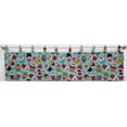 thumbnail image 1 of Teal Cupcake Tab Top Valances (Unlined) (18 Inch One Valance Panel), 1 of 2