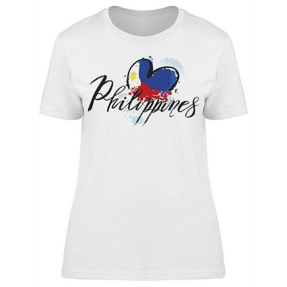 Philippines Cursive Watercolor  T-Shirt Women -Image by Shutterstock, Female Small