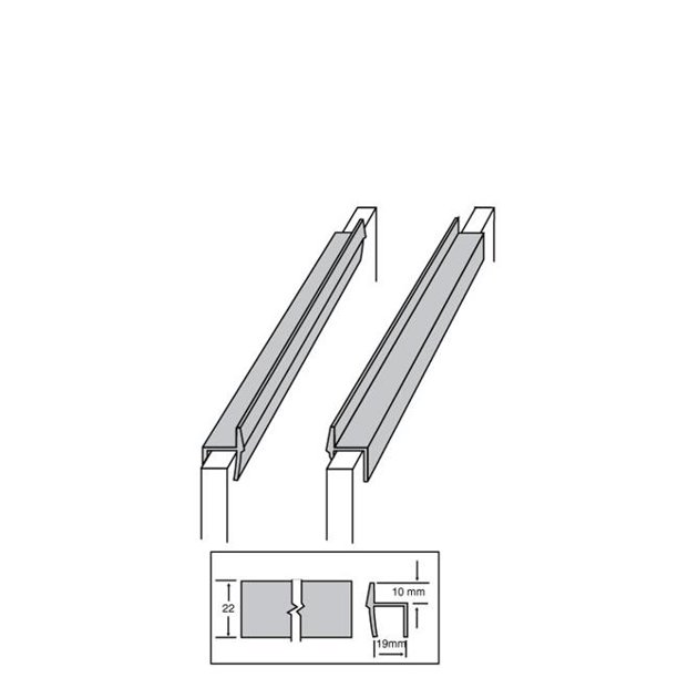 CPF 32751 4 PVC Hanging file rail for 0.75 in. drawer sides