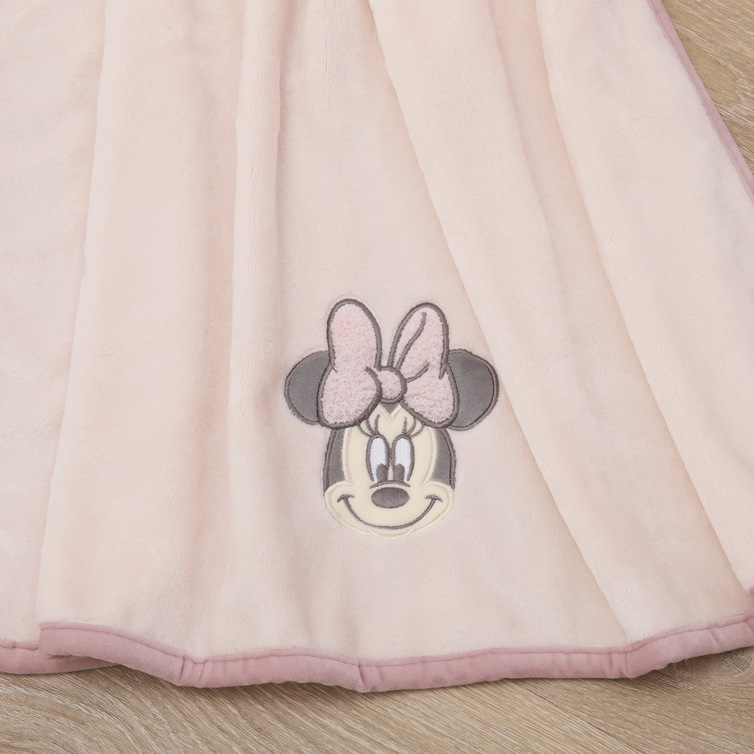 Minnie Mouse Appliqued Baby Blanket, Pink, Infant Girl