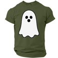 thumbnail image 2 of Mens Halloween Shirts Skeleton Castle Graphic Crew Neck Fall Costumes Spider Print Short Sleeve Cute Spooky T-Shirt L, 2 of 5