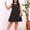 Black, variant on Plus Size Polka Dots Tank Dress for Women Summer Cute Sleeveless Casual Empire Waist A-Line Swing Beach Sundresses