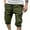 Green#1, variant on Viikei Men's Cotton Blend Shorts-All Season Wear,Men's Casual Solid Color Casual Drawstring Pockets Elastic Sports Shorts Dark Gray M