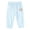 Blue B, variant on WRKEKC Boys and Girls Ribbed Knit Jogger Pants Elastic Waist Printed Casual Soft Trousers for Baby 6 Months-3 Years