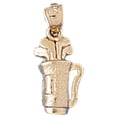 thumbnail image 1 of 14K Yellow Gold Golf Bag Pendant - 19 mm, 1 of 3
