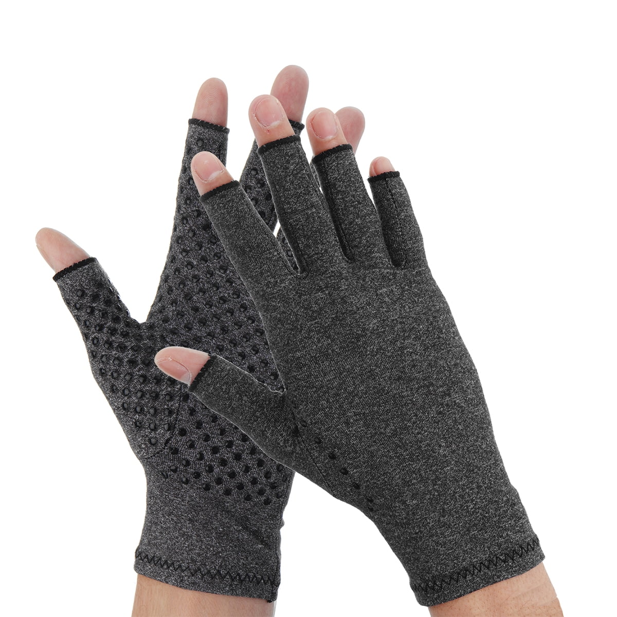 Anti Arthritis Gloves Fingerless Pain Relief Textured Open Finger