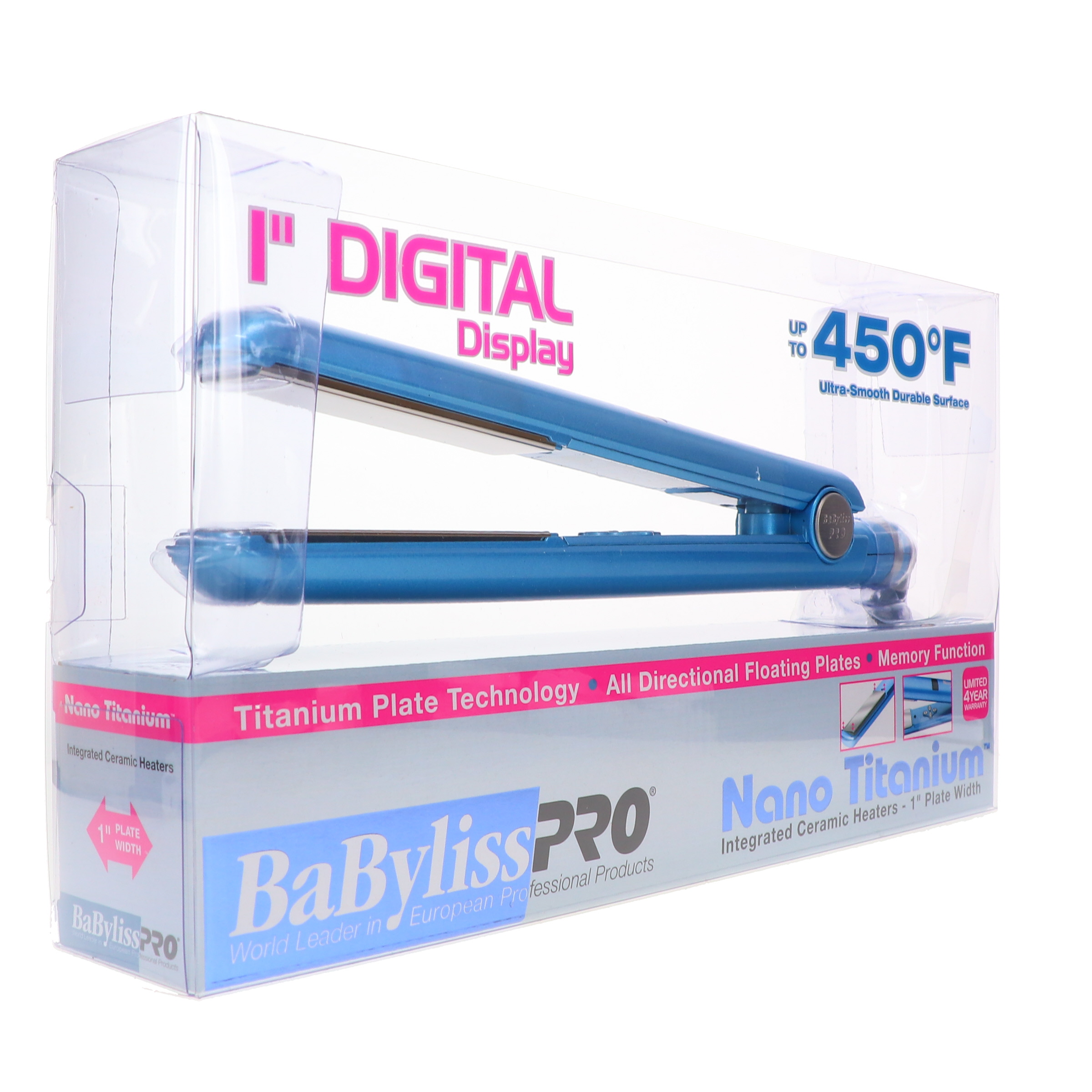 BaBylissPRO Nano Titanium 1" Digital Straightener