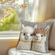 thumbnail image 5 of Funda de almohada con estampado de animales | Cojín de tela suave de 45 x 45 cm para sofá, dormitorio y sala de estar | Funda de almohada decorativa multicolor con cremallera invisible, 5 of 5