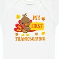 thumbnail image 4 of Inktastic My First Thanksgiving with Turkey and Leaves Boys or Girls Baby Bodysuit, 4 of 5