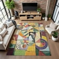 thumbnail image 7 of Addison Rugs Mayfield Premium Machine Washable Transitional Abstract Gold Rectangle Rug, 5' x 7'6", 7 of 7