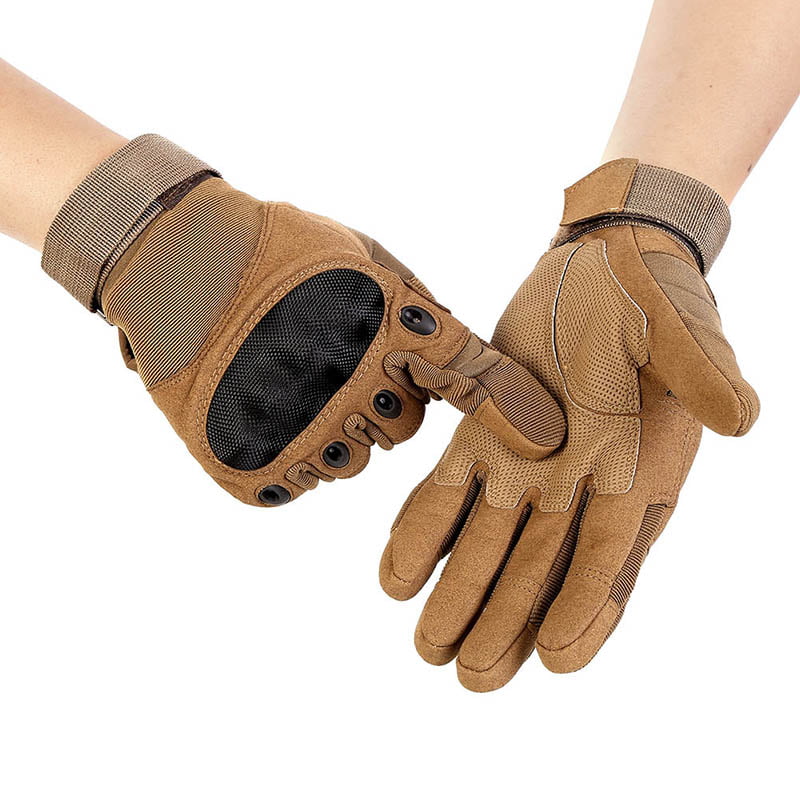 Mens Hiking Gloves Warm Fleece Touchscreen Durable Genuine Leather Run Ride 