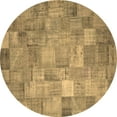 thumbnail image 1 of Ahgly Company Indoor Round Patchwork Brown Transitional Area Rugs, 8' Round, 1 of 4