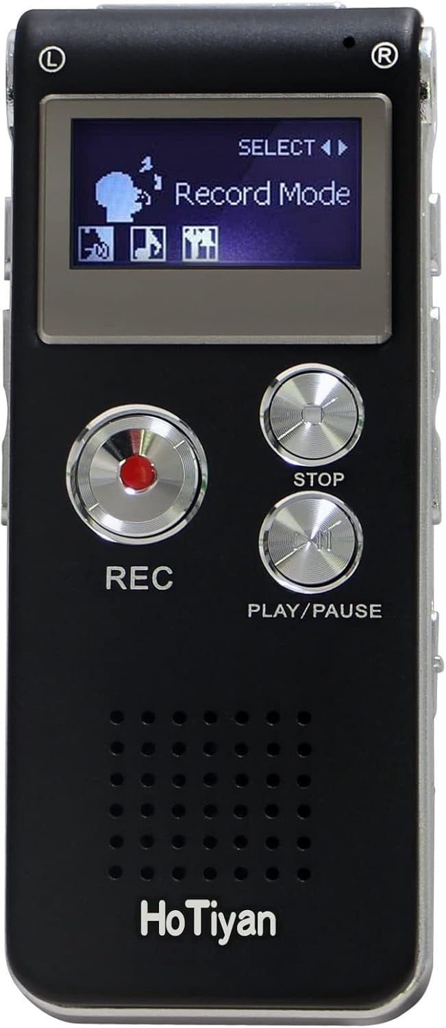 Compact 16GB Voice Recorder with Noise Reduction - Optimal for Classrooms & Work