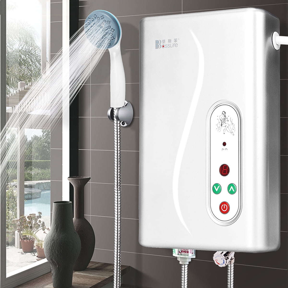 6100w 220v Digital Electric Tankless Instant Hot Water