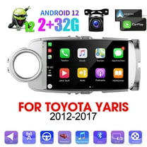 Molaner Car Stereo Radio for Toyota Yaris 2012-2017,9inch IPS HD Touch Screen,Wireless CarPlay Andriod Auto Bluetooth WiFi GPS in Dash Navigation, 2 32G